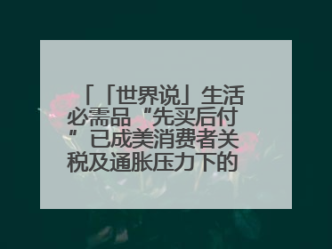 「世界说」生活必需品“先买后付”已成美消费者关税及通胀压力下的无奈抉择