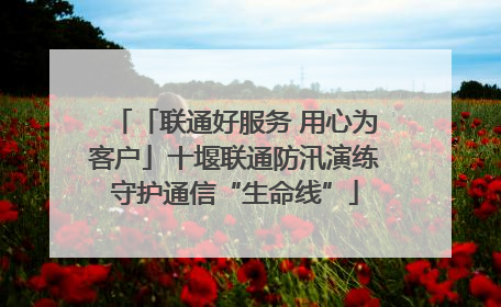 「联通好服务 用心为客户」十堰联通防汛演练守护通信“生命线”