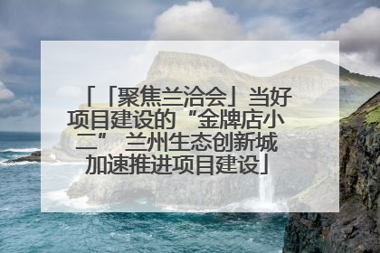 「聚焦兰洽会」当好项目建设的“金牌店小二” 兰州生态创新城加速推进项目建设