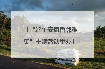 “端午安康香邻雅集”主题活动举办