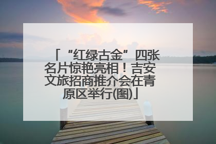 “红绿古金”四张名片惊艳亮相！吉安文旅招商推介会在青原区举行(图)