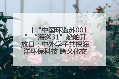 “中国环监苏001”“海巡31”船舶开放日：中外学子共探海洋环保科技 跨文化交流筑牢“蓝色”友谊