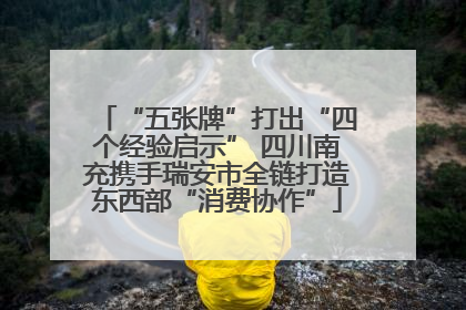 “五张牌”打出“四个经验启示” 四川南充携手瑞安市全链打造东西部“消费协作”