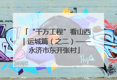 “千万工程”看山西｜运城篇（之二）——永济市东开张村