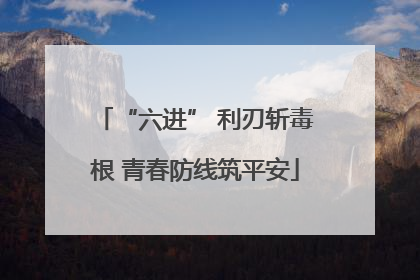 “六进” 利刃斩毒根 青春防线筑平安