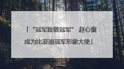 “冠军致敬冠军” 赵心童成为比亚迪冠军形象大使