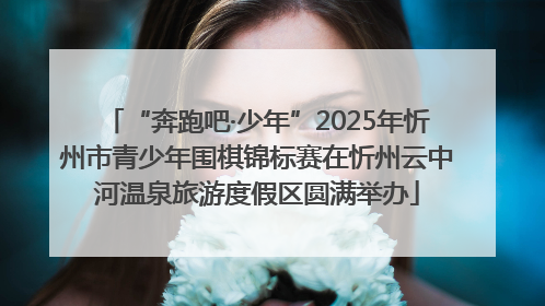 “奔跑吧·少年”2025年忻州市青少年围棋锦标赛在忻州云中河温泉旅游度假区圆满举办