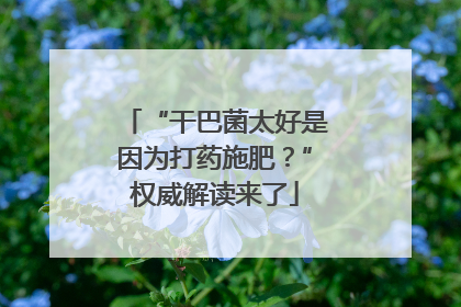 “干巴菌太好是因为打药施肥？”权威解读来了