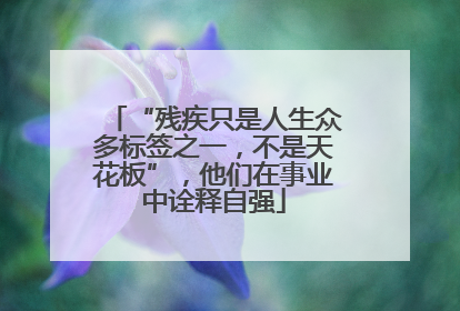 “残疾只是人生众多标签之一，不是天花板”，他们在事业中诠释自强