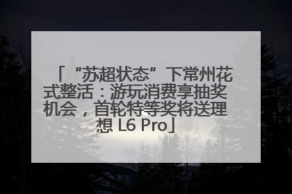 “苏超状态”下常州花式整活：游玩消费享抽奖机会，首轮特等奖将送理想 L6 Pro