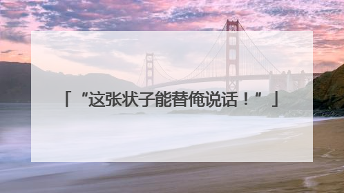 “这张状子能替俺说话！”