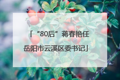 “80后”蒋春艳任岳阳市云溪区委书记