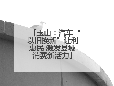 玉山：汽车“以旧换新”让利惠民 激发县域消费新活力