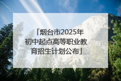 烟台市2025年初中起点高等职业教育招生计划公布