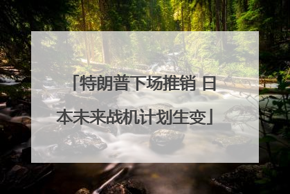 特朗普下场推销 日本未来战机计划生变