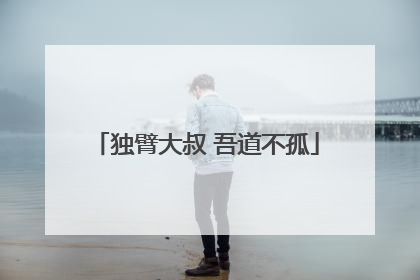 独臂大叔 吾道不孤