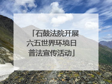 石鼓法院开展六五世界环境日普法宣传活动