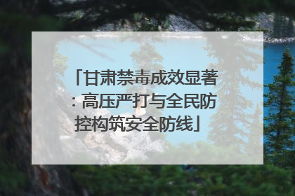 甘肃禁毒成效显著：高压严打与全民防控构筑安全防线