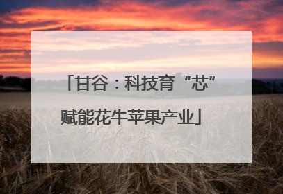 甘谷：科技育“芯”赋能花牛苹果产业