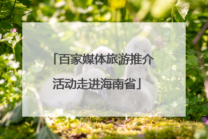 百家媒体旅游推介活动走进海南省