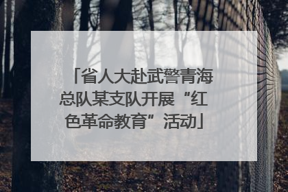 省人大赴武警青海总队某支队开展“红色革命教育”活动