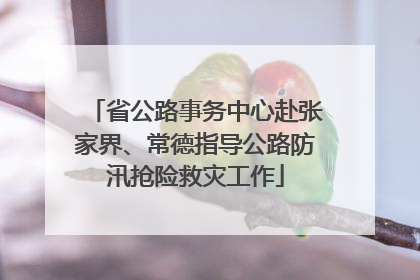 省公路事务中心赴张家界、常德指导公路防汛抢险救灾工作