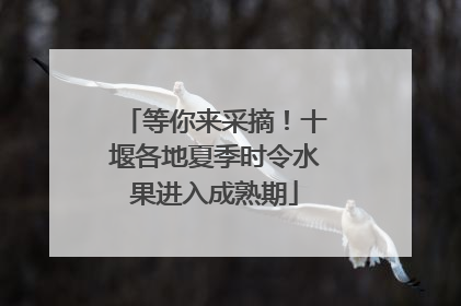 等你来采摘！十堰各地夏季时令水果进入成熟期