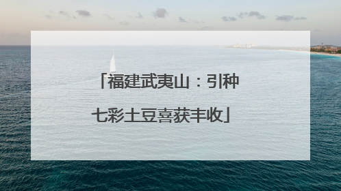 福建武夷山：引种七彩土豆喜获丰收