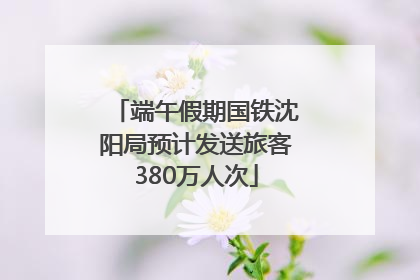 端午假期国铁沈阳局预计发送旅客380万人次