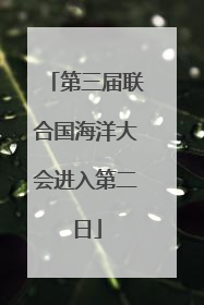 第三届联合国海洋大会进入第二日