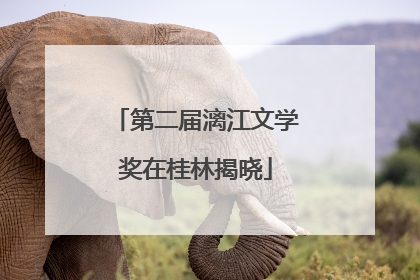 第二届漓江文学奖在桂林揭晓