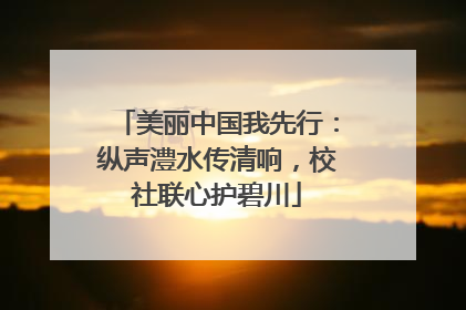 美丽中国我先行：纵声澧水传清响，校社联心护碧川
