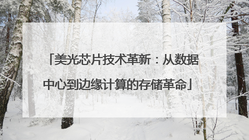 美光芯片技术革新：从数据中心到边缘计算的存储革命