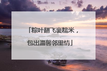 粽叶翻飞裹糯米，包出温馨邻里情