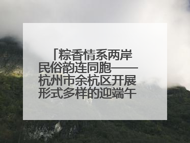粽香情系两岸 民俗韵连同胞——杭州市余杭区开展形式多样的迎端午联谊活动