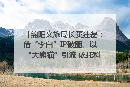 绵阳文旅局长窦建磊：借“李白”IP破圈、以“大熊猫”引流 依托科技优势绽放城市文旅魅力｜文旅局长说