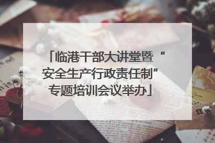 临港干部大讲堂暨“安全生产行政责任制”专题培训会议举办