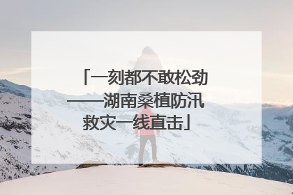 一刻都不敢松劲——湖南桑植防汛救灾一线直击