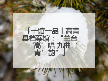 一馆一品丨高青县档案馆：“兰台‘高’唱 九曲‘青’韵”