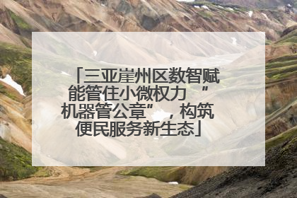 三亚崖州区数智赋能管住小微权力 “机器管公章”，构筑便民服务新生态