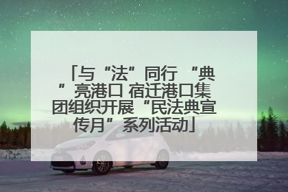 与“法”同行 “典”亮港口 宿迁港口集团组织开展“民法典宣传月”系列活动