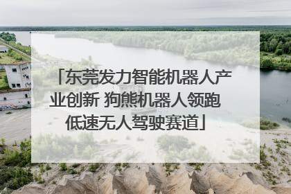 东莞发力智能机器人产业创新 狗熊机器人领跑低速无人驾驶赛道