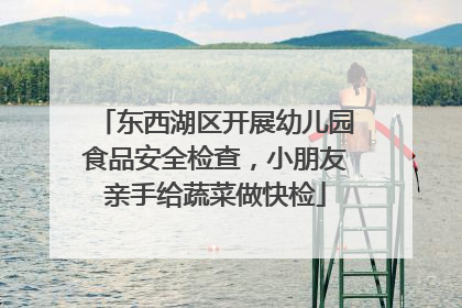 东西湖区开展幼儿园食品安全检查，小朋友亲手给蔬菜做快检