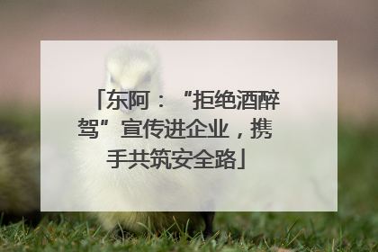 东阿：“拒绝酒醉驾”宣传进企业，携手共筑安全路