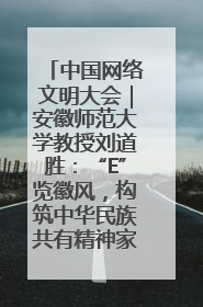 中国网络文明大会｜安徽师范大学教授刘道胜：“E”览徽风，构筑中华民族共有精神家园