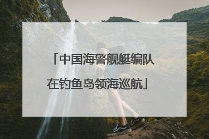 中国海警舰艇编队在钓鱼岛领海巡航