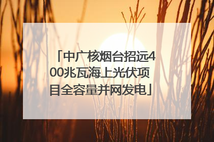 中广核烟台招远400兆瓦海上光伏项目全容量并网发电