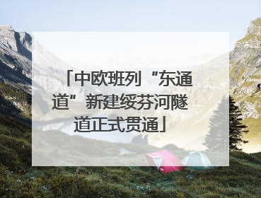 中欧班列“东通道”新建绥芬河隧道正式贯通