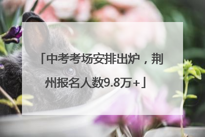 中考考场安排出炉，荆州报名人数9.8万+