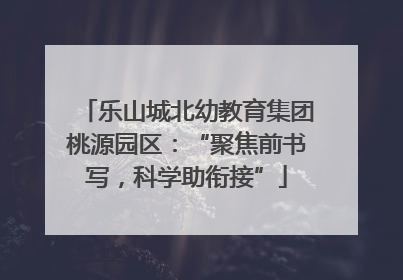 乐山城北幼教育集团桃源园区：“聚焦前书写，科学助衔接”